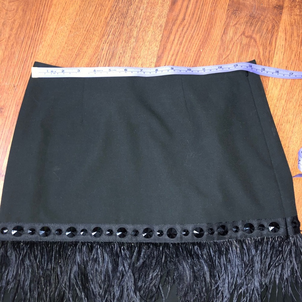 HOST PICK!!!Michael Kors Feather Trim Skirt - Picture 3 of 5